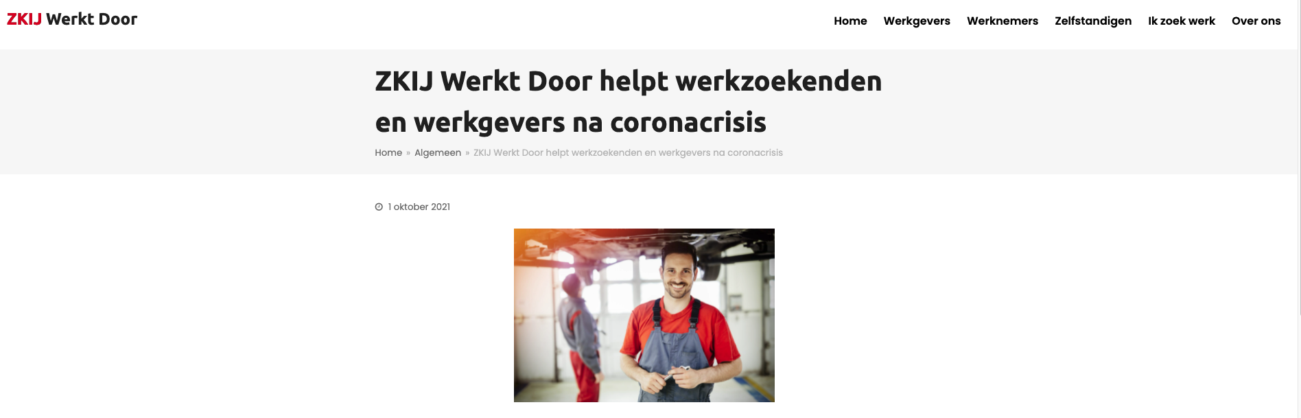 ZKIJ Werkt Door helpt werkzoekenden en werkgevers na coronacrisis