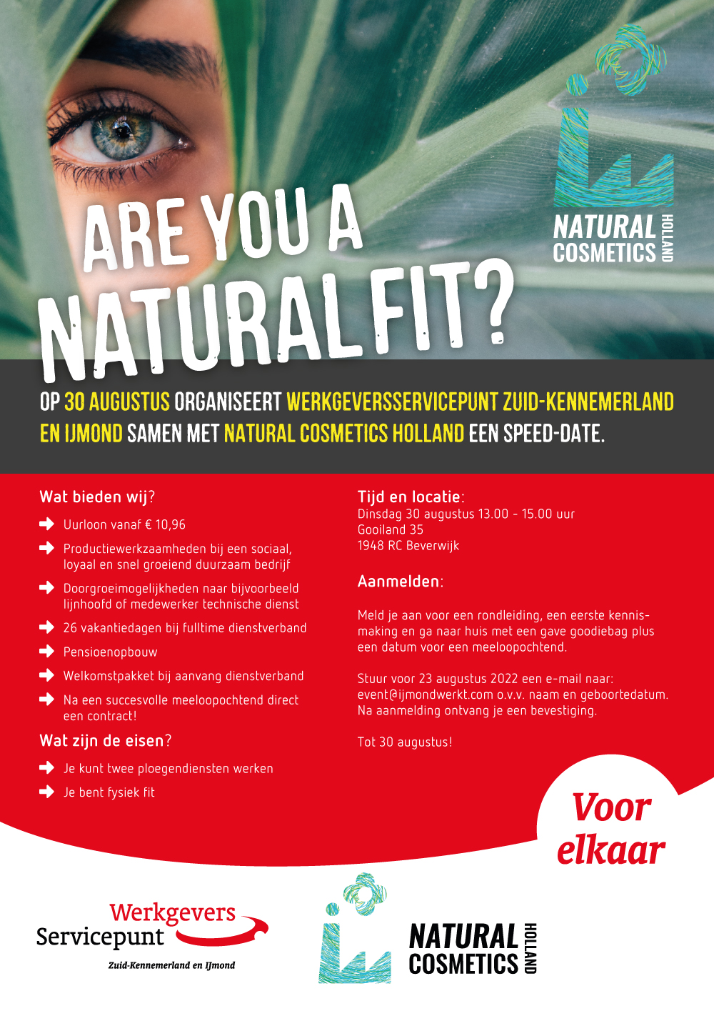 #Mooiemaandagstory: Werkzoekenden kunnen Speeddaten bij Natural Cosmetics Holland BV!